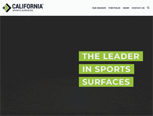 Tablet Screenshot of californiasportssurfaces.com